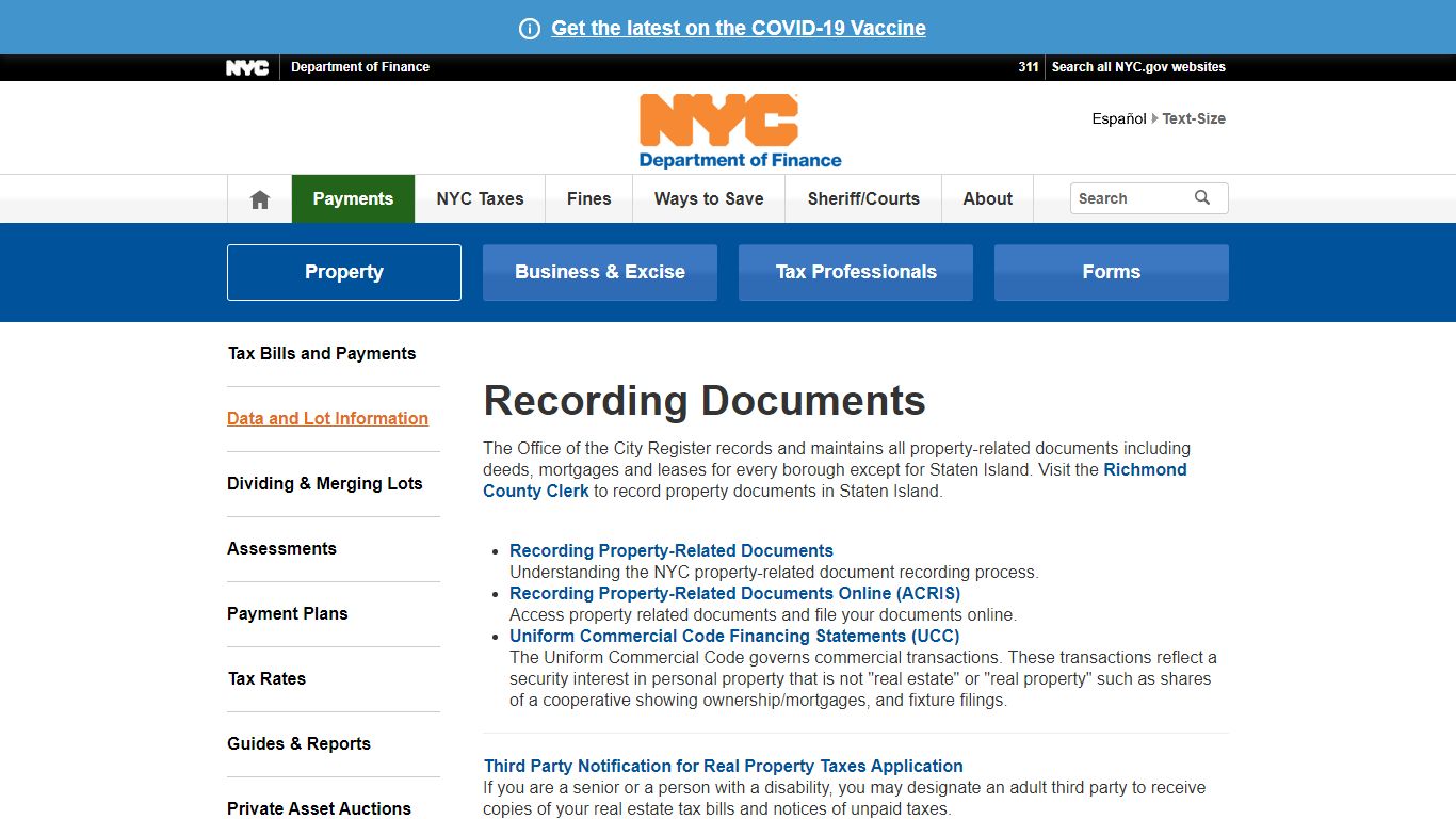 Recording Documents - New York City
